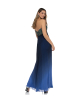 Kleid mit besticktem Bustier in Blau