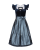 Samtdirndl Melissa mit abnehmbarem Flügelarm in Blau