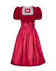 Samtdirndl Mona in Rot mit Puffarm