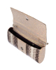 Glitzer-Clutch mit Schlangenprint