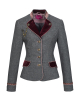 Trachtenblazer in Grau mit rotem Samt