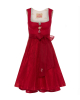 Dirndl in Rot mit Spitzenschürze