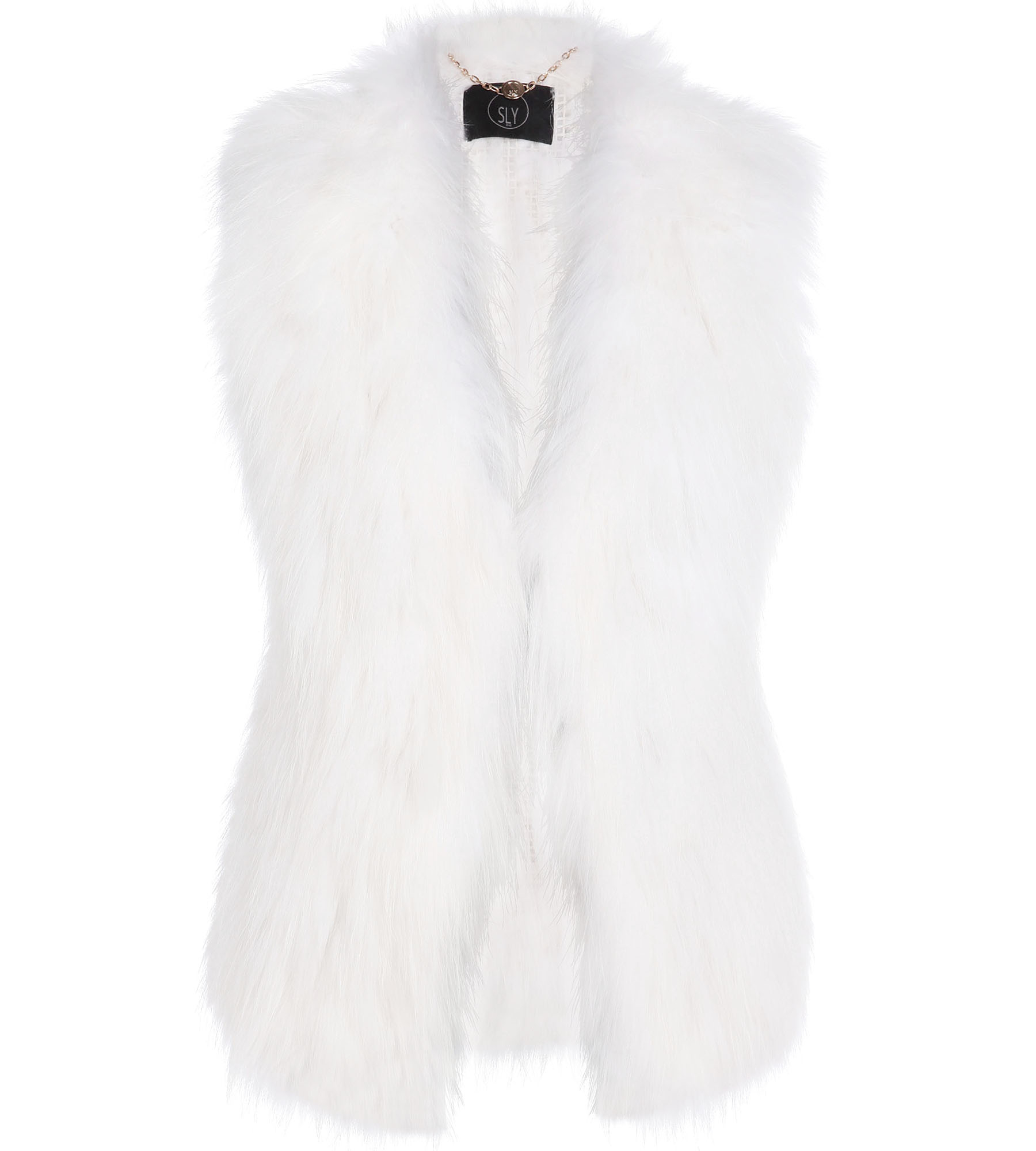 Fellweste in naturweiss