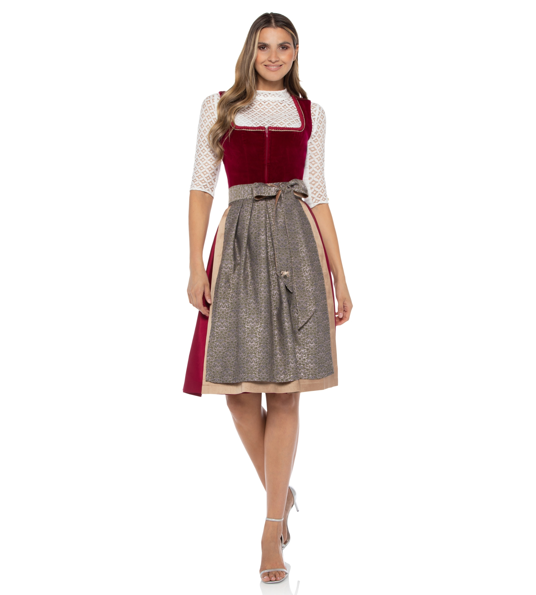 Dirndl Elisabeth in Pink/Rot