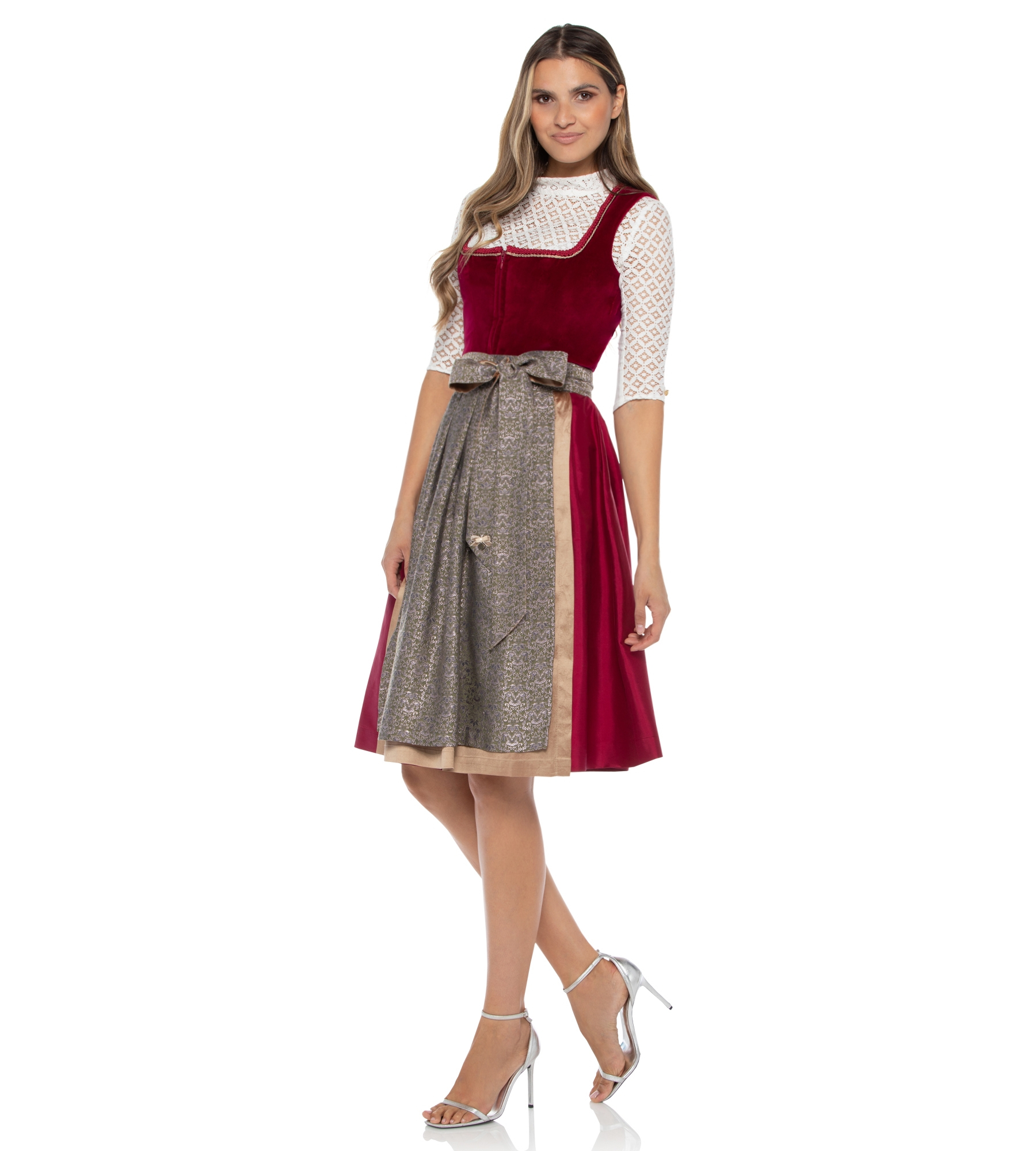 Dirndl Elisabeth in Pink/Rot