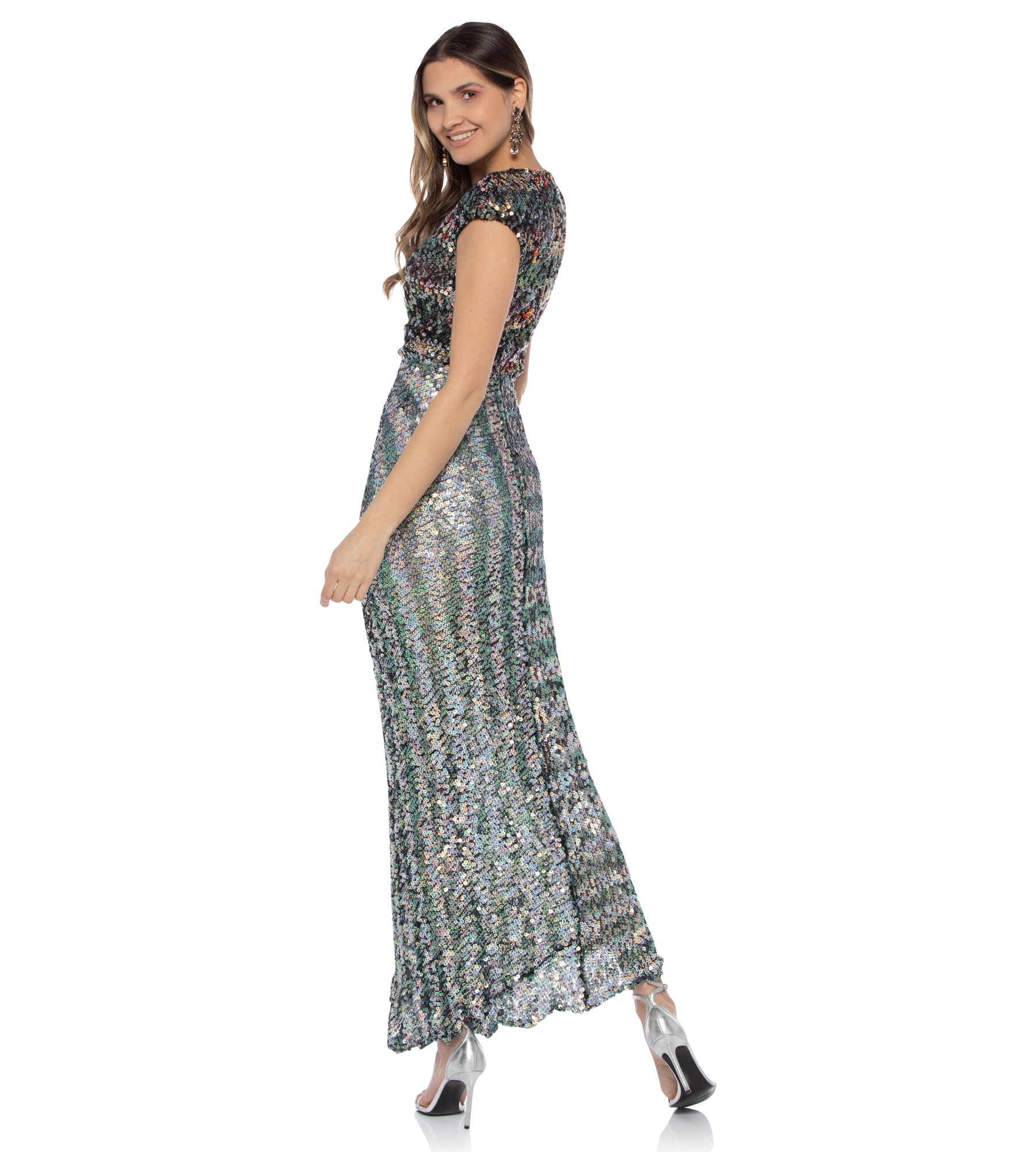 Paillettenkleid in Multicolor