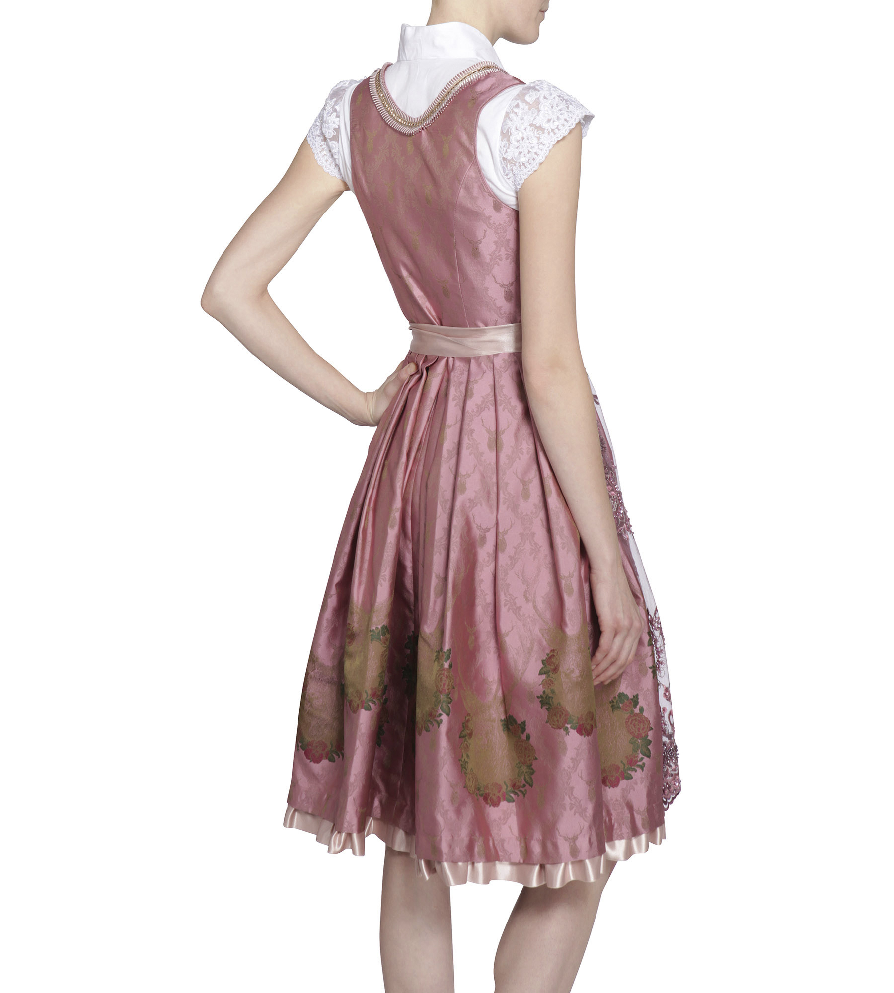 Dirndl in Rosa/Pink mit Spitzenschürze
