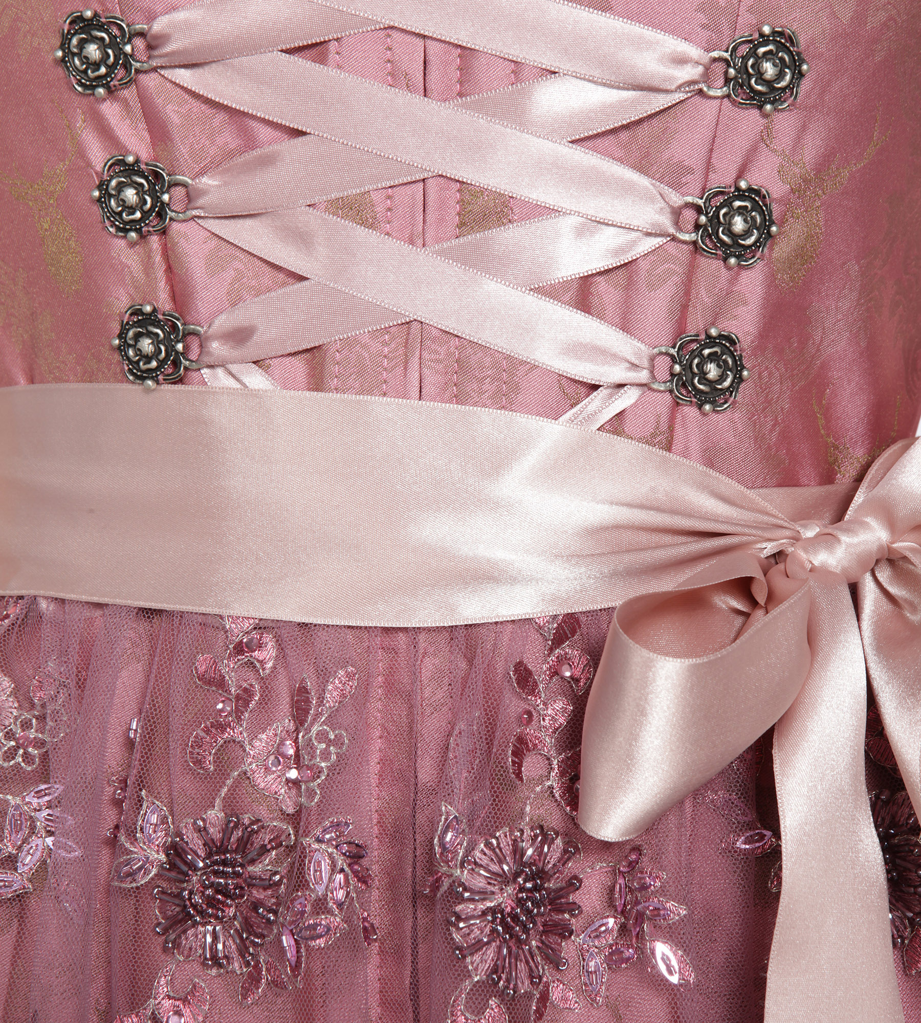 Dirndl in Rosa/Pink mit Spitzenschürze