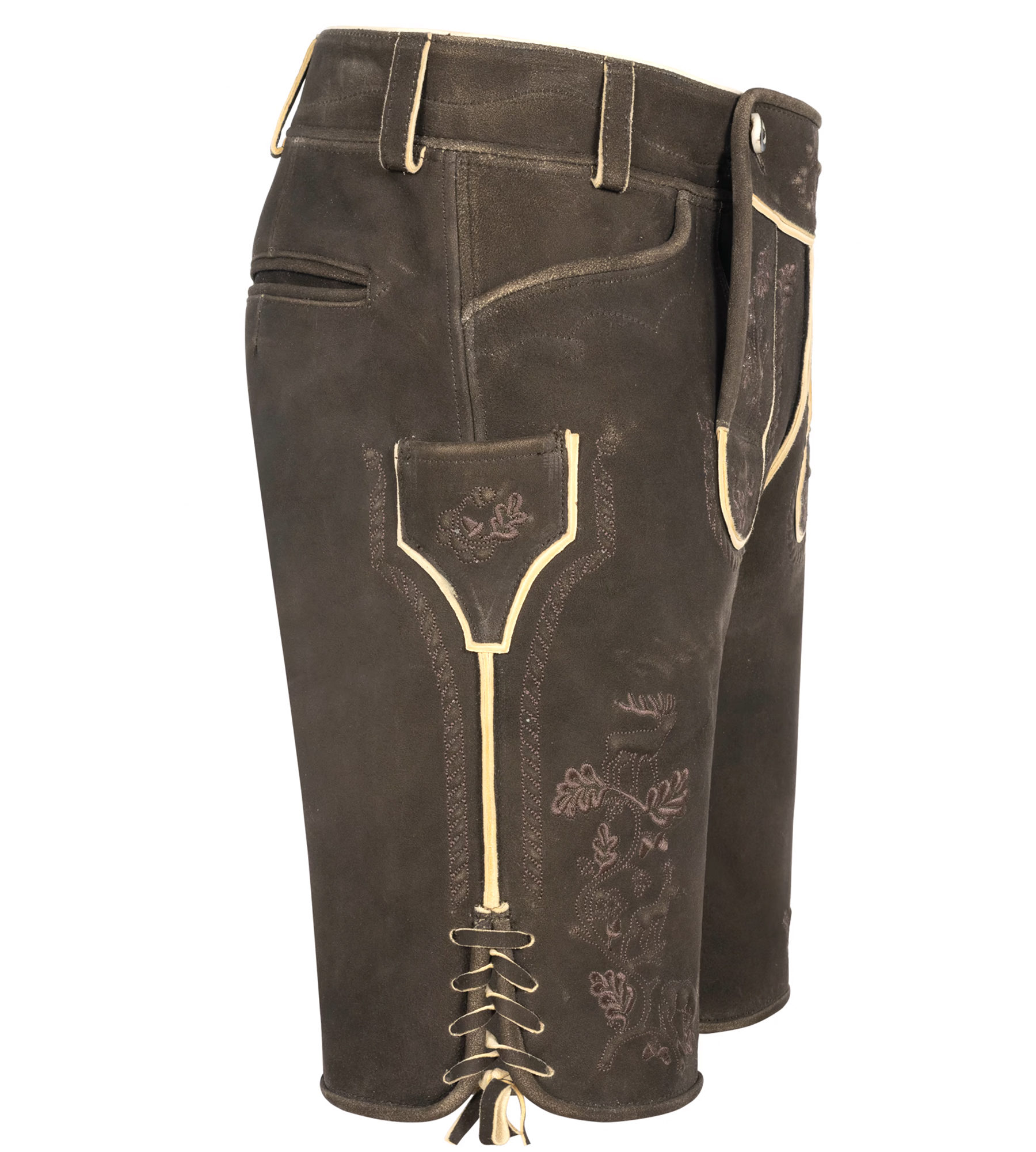 Lederhose Gerd in Dunkelbraun