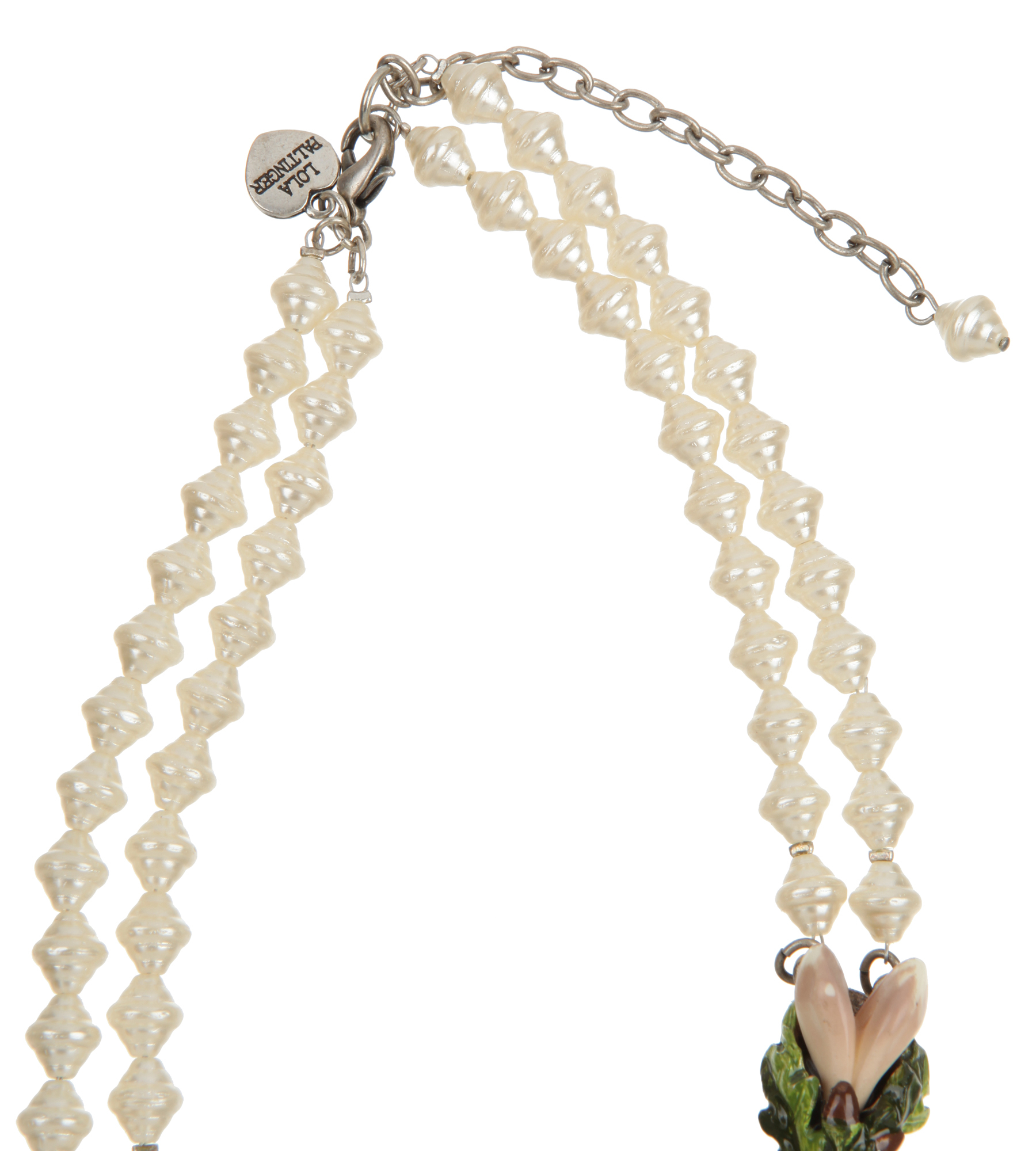 Perlen-Collier mit Blume