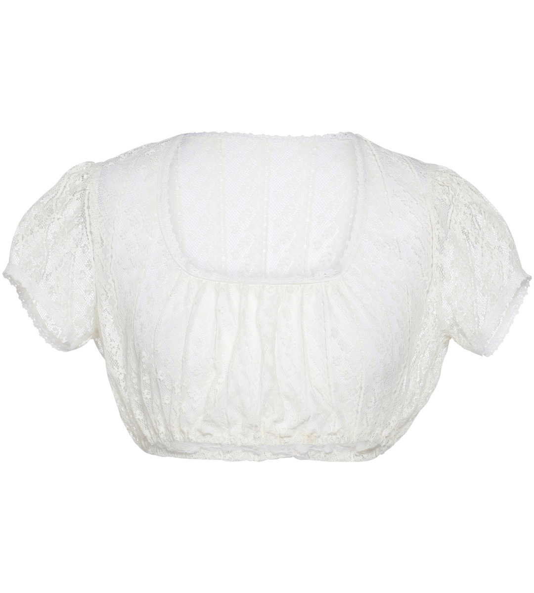 Spitzenbluse in Cremé