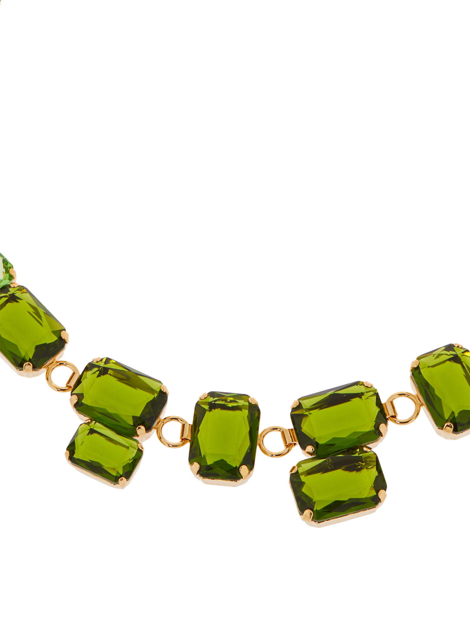 Kette mit Baguette-Steinen in Gruen