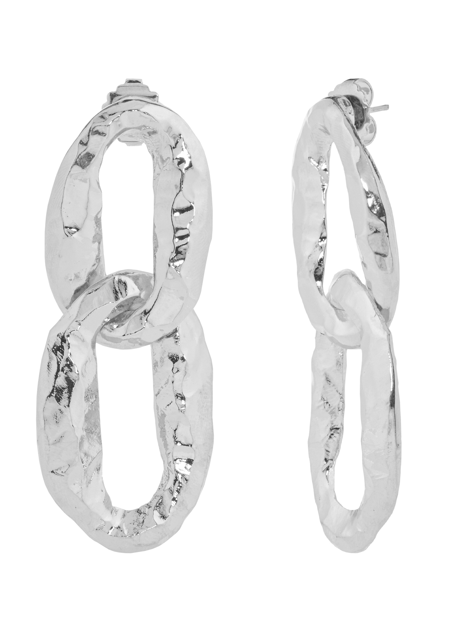 Hänge-Ohrringe in Silber