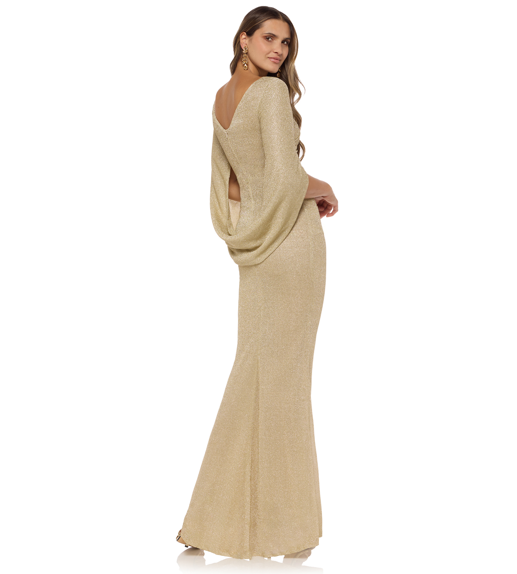 Abendkleid aus Lurex in Gold