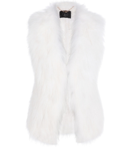 Fellweste in naturweiss