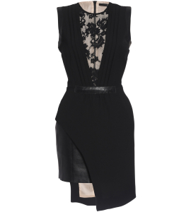 Minikleid mit Applikation aus Spitze