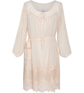 Cocktailkleid in zartem Rosé mit Spitze