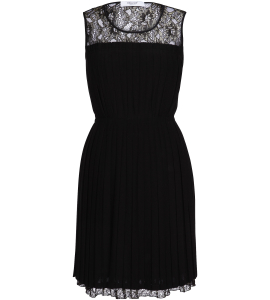 Spitzenkleid mit goldenen Akzenten