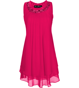 Minikleid mit besticktem Rüschenausschnitt