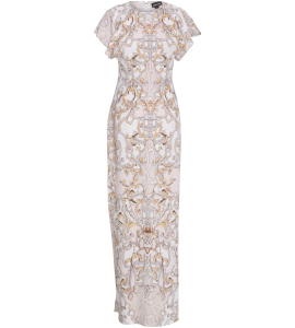 Lange Robe mit Ornamenten-Muster