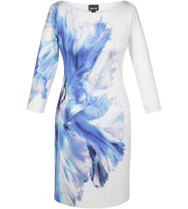 Minikleid mit Blumenmuster aus Jersey