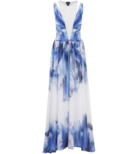 Bodenlanges Kleid mit Blumenmuster