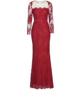 Abendrobe aus roter Spitze