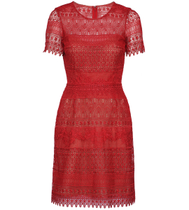 Cocktailkleid aus roter Spitze