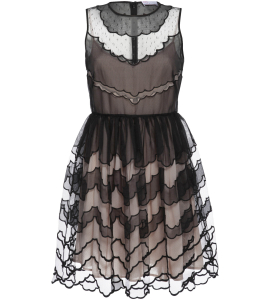 Kleid mit Seidenorganza-Bahnen