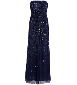 Bandeaukleid in Blau