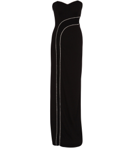 Elegante Abendrobe mit Cut-Out in Schwarz