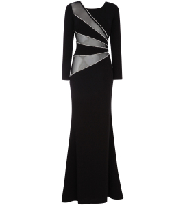 Abendrobe mit Cut-Outs in Schwarz