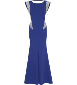  Kleid in Royalblau mit Crystal-Rocks