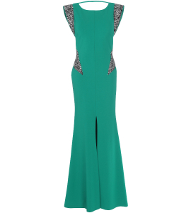 Kleid in Grün mit Crystal-Rocks