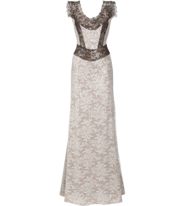 Abendrobe aus Spitze in Schwarz-Weiss