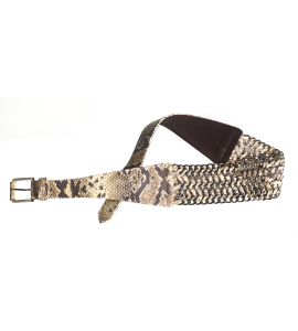 Gürtel aus Leder in Schlangenoptik