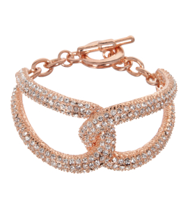 Armband mit Strasssteinen in Bronze