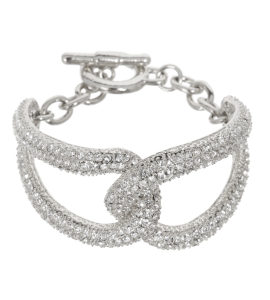 Armband mit Strasssteinen in Silber