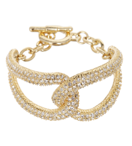 Armband mit Strasssteinen in Gold