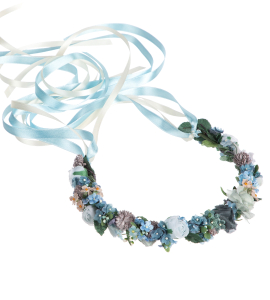 Haarreif in Blau-Weiß