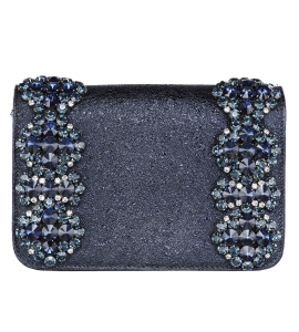 Abendtasche mit Strassverzierung in Blau