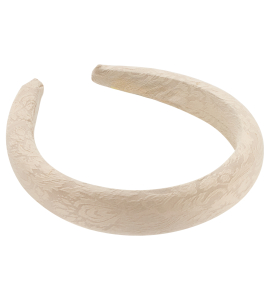 Jaquard-Haarreif in Weiss