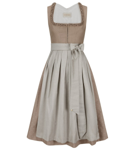 Dirndl Ina mit Froschgoscherl in Taupe