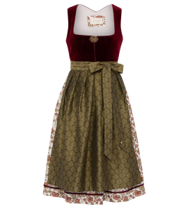 Samtdirndl in Weinrot 