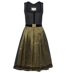 Dirndl Schwarz-Oliv