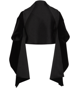 Schwarze Jacken-Stola aus Samt