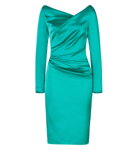 Klassisch drapiertes Etuikleid