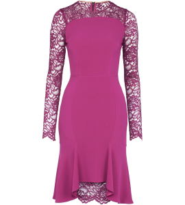 Cocktailkleid in Pink mit Spitze