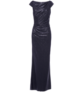 Abendkleid in schimmerndem Blau