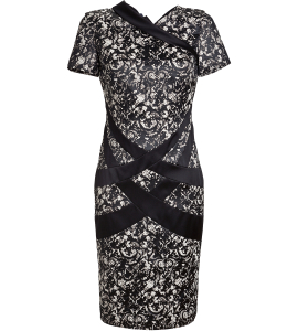 Etuikleid mit Spitzendruck